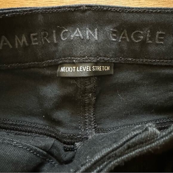 American Eagle black high rise distressed casual jeggings pants size 0 
 b33 - Picture 2 of 10